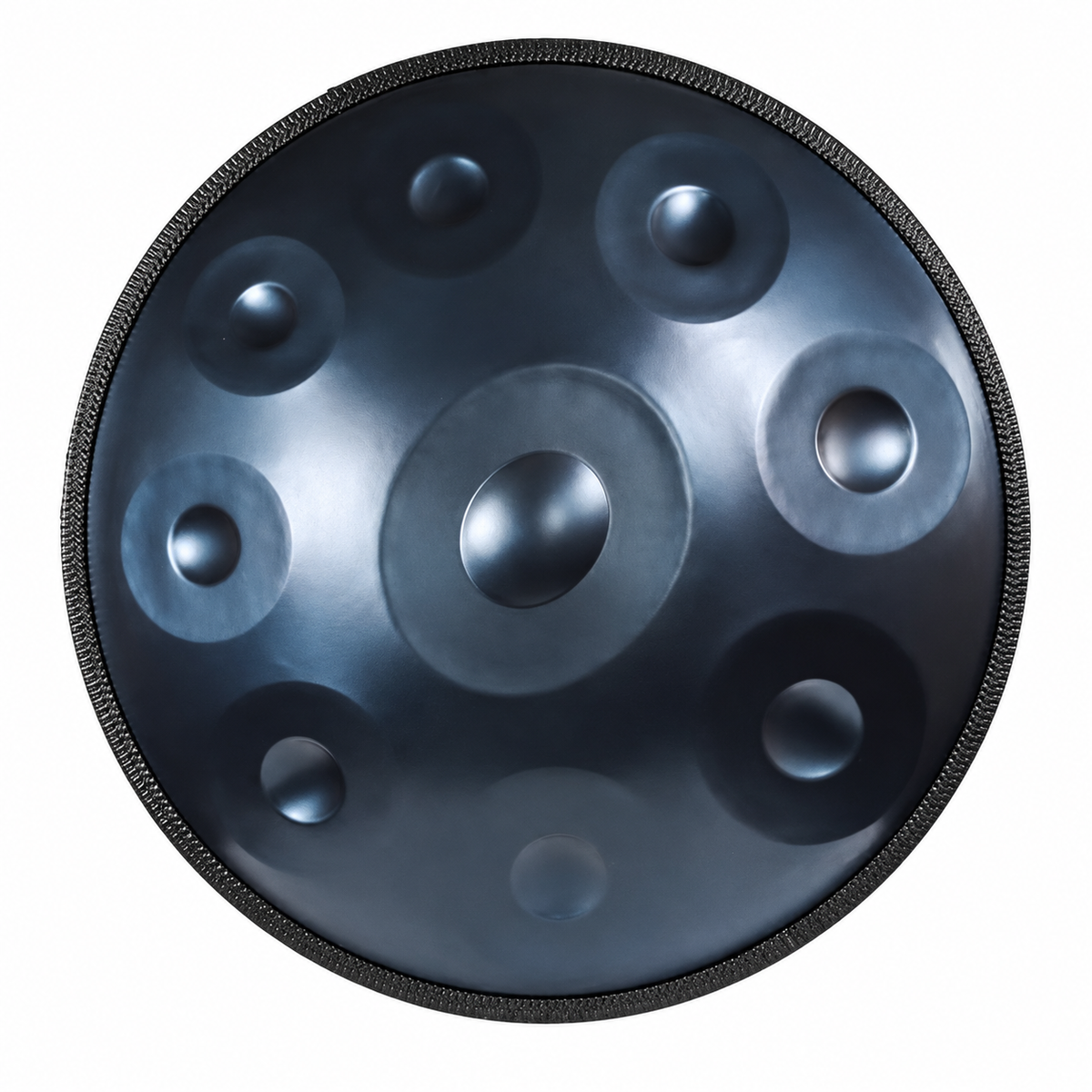 Abysse — Handpan Ré mineur D Kurd, bleu nuit 22 pouces