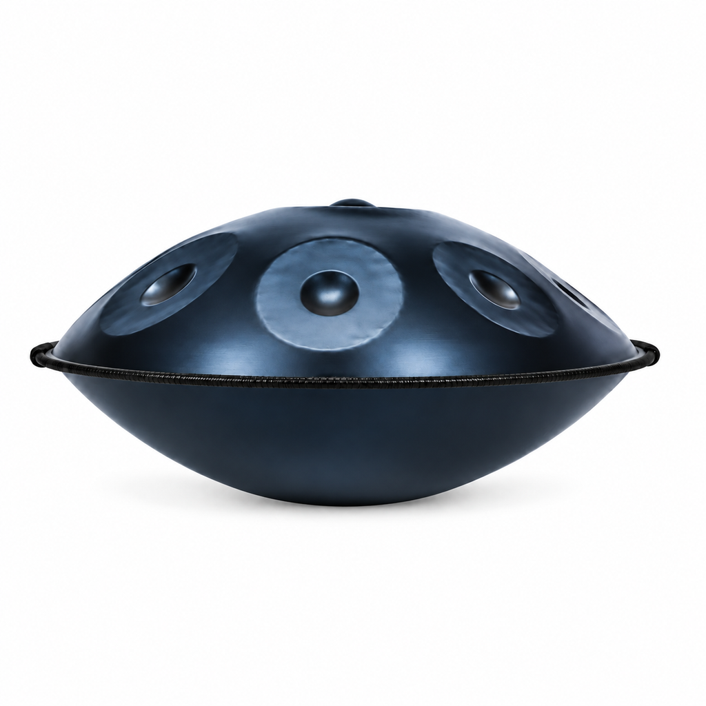 Abysse — Handpan Ré mineur D Kurd, bleu nuit 22 pouces