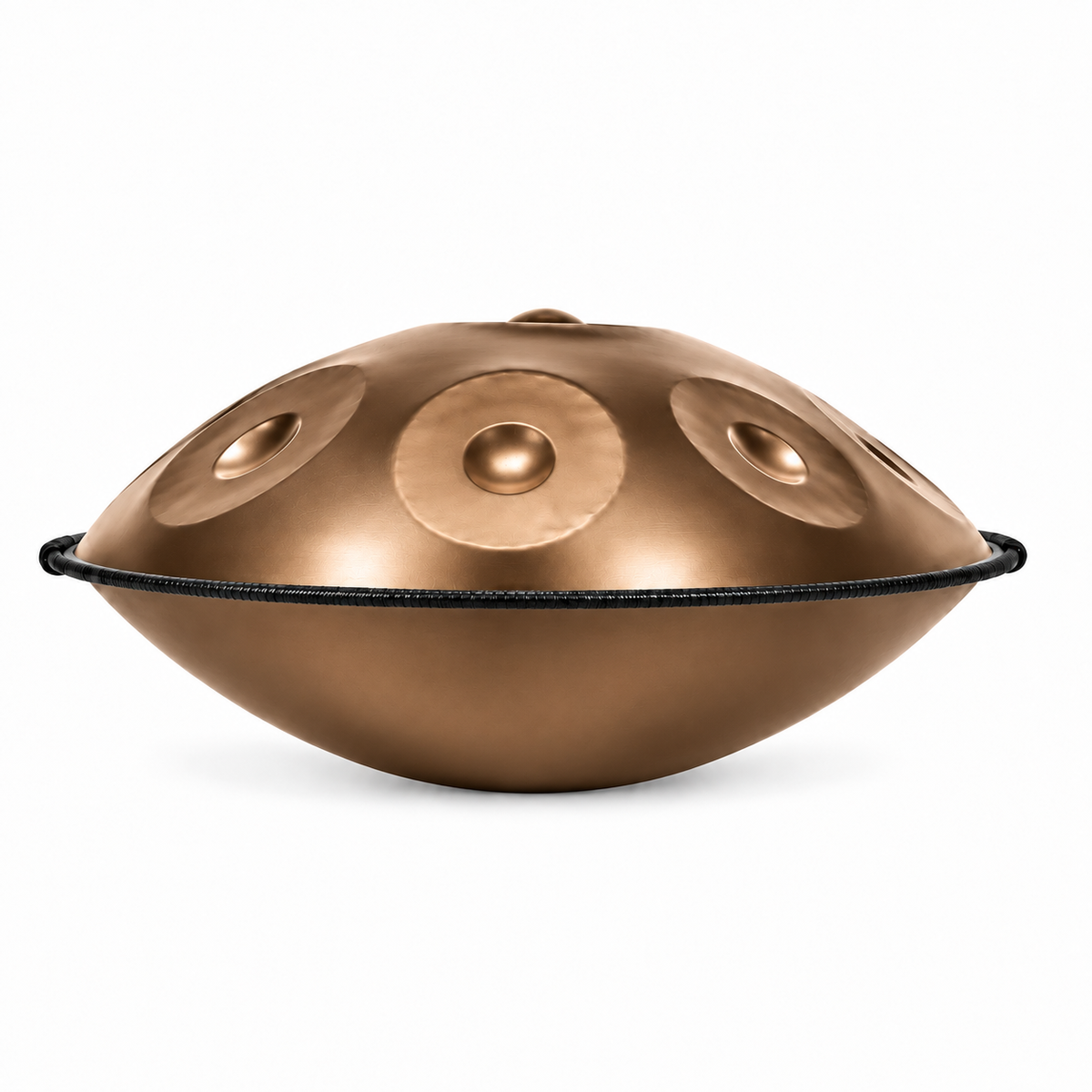 Hélios — Handpan Ré mineur D Kurd, doré 22 pouces