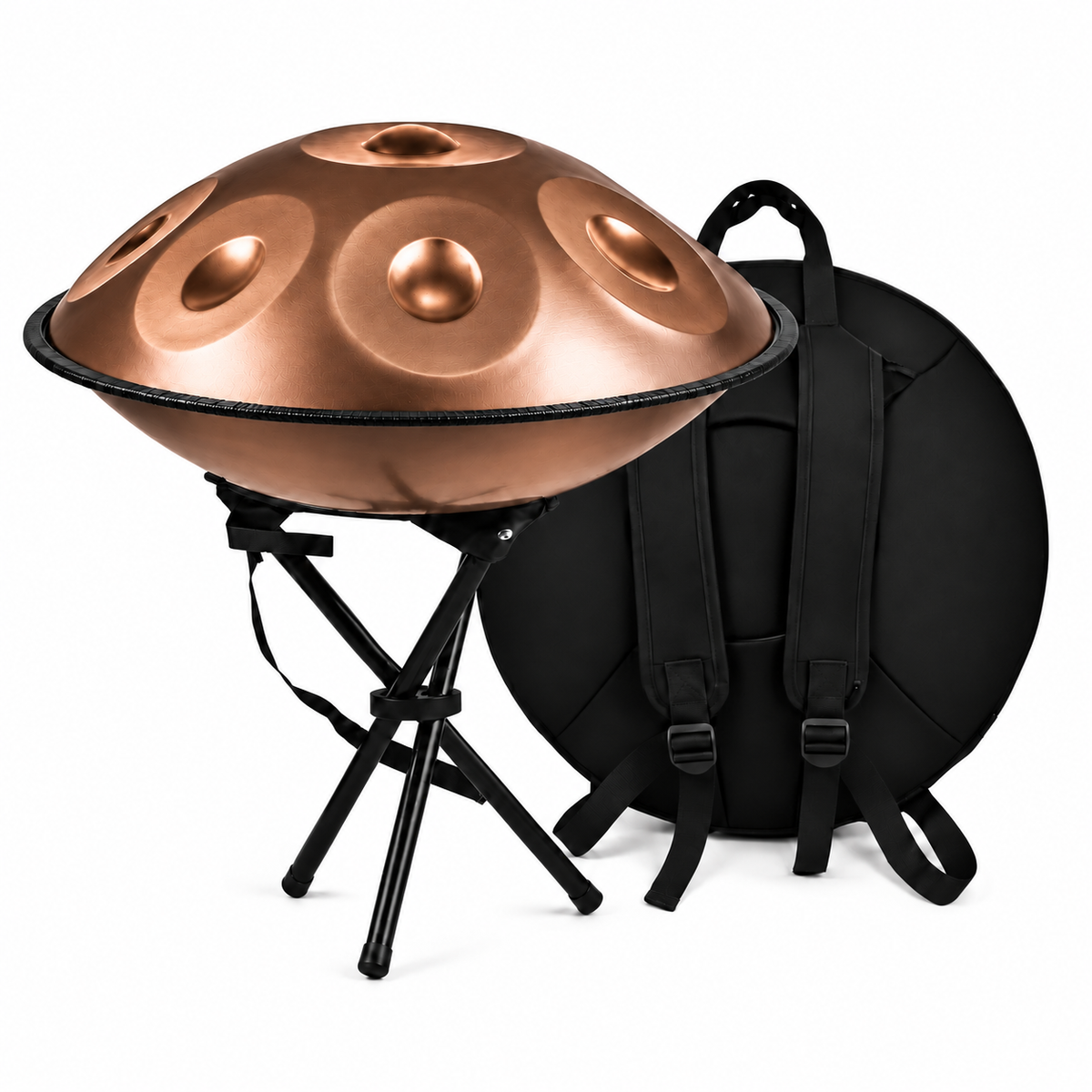 Sienne — Handpan Ré mineur D Kurd, bronze 22 pouces