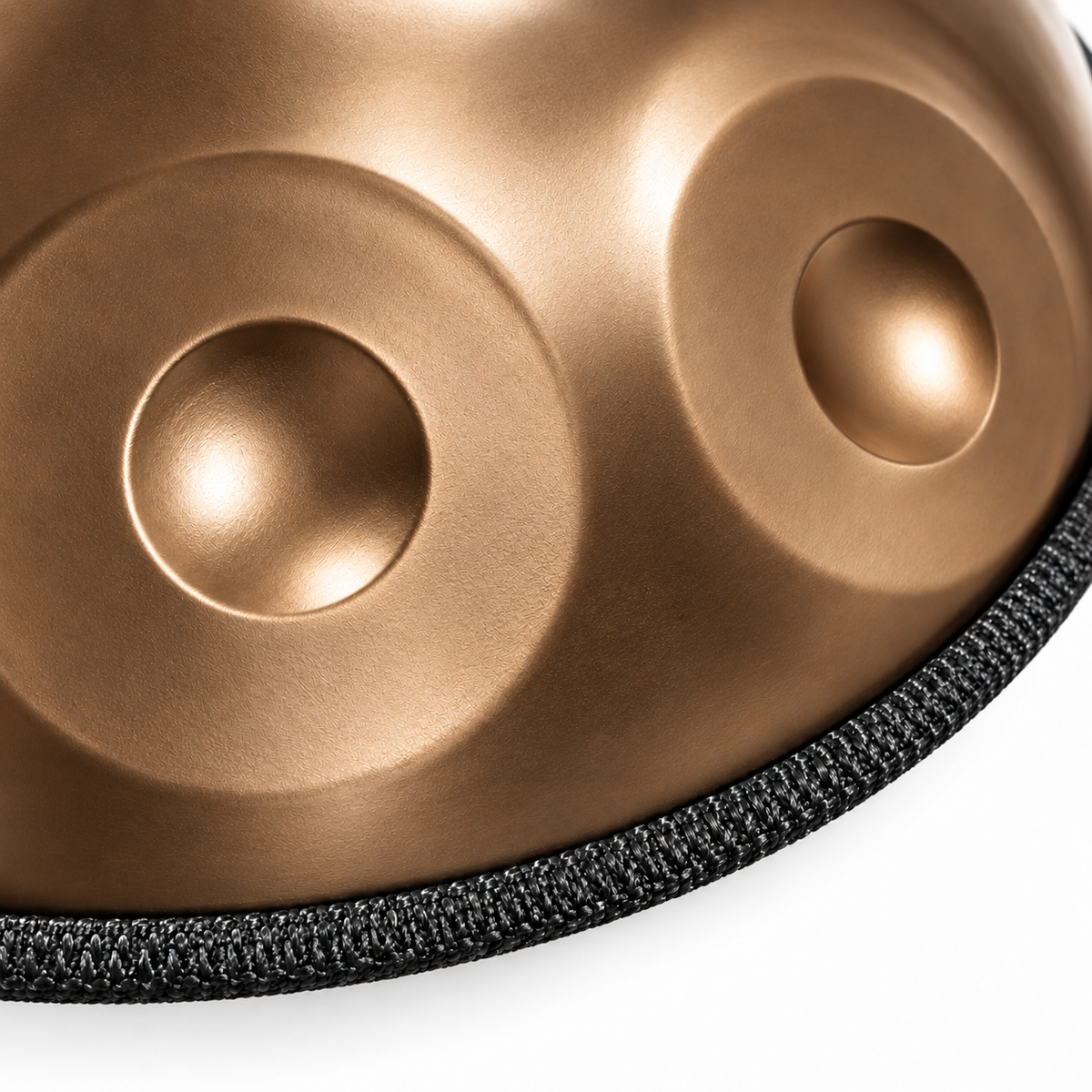 Hélios — Handpan Ré mineur D Kurd, doré 22 pouces