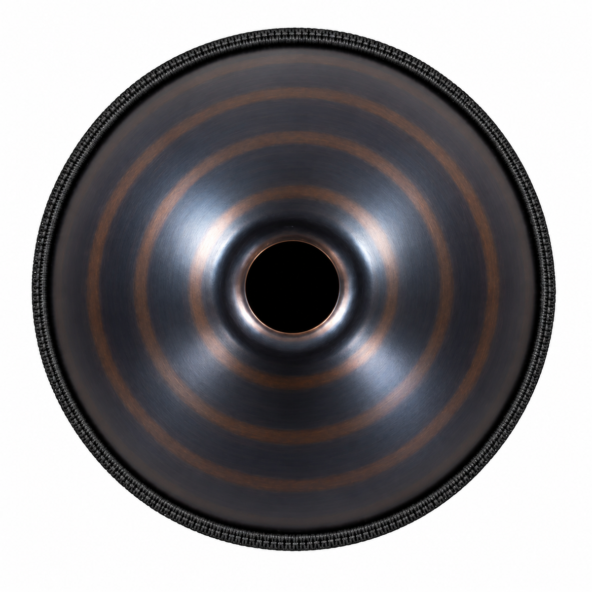 Vertige — Handpan Spiral Ré mineur D Kurd, vortex noir 22 pouces