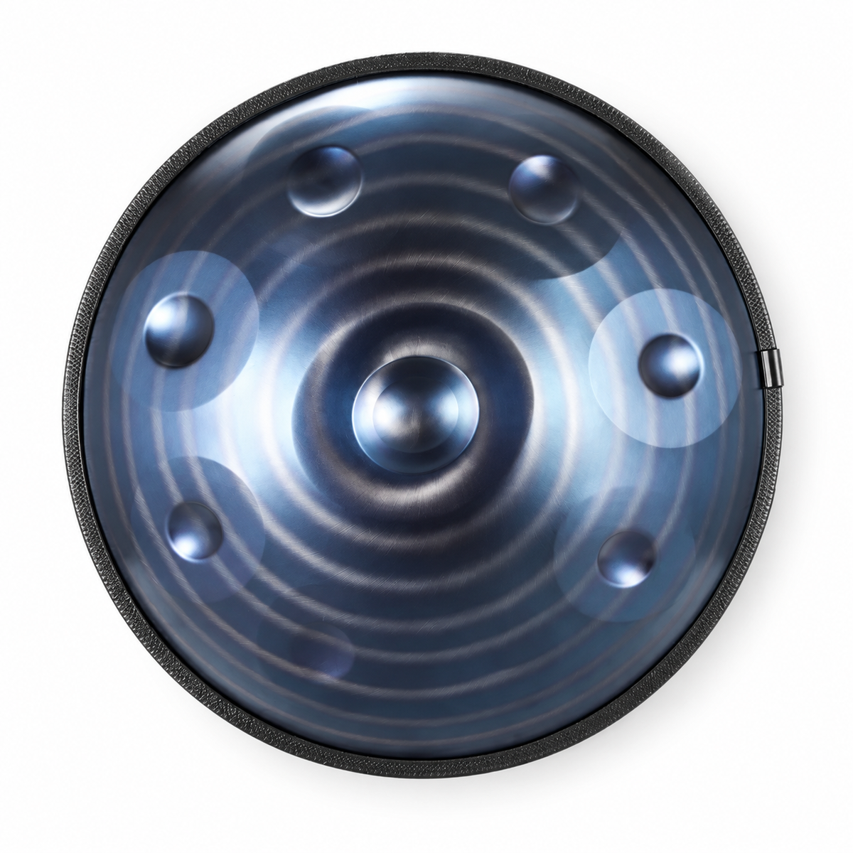 Sillage — Handpan Spiral Ré mineur D Kurd, noir 22 pouces