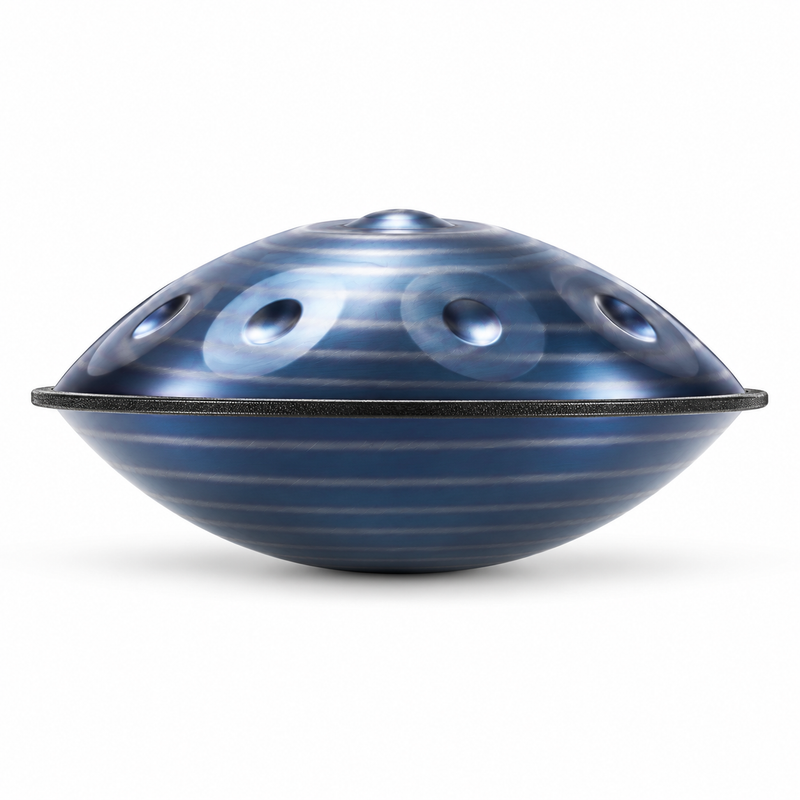 Sillage — Handpan Spiral Ré mineur D Kurd, noir 22 pouces