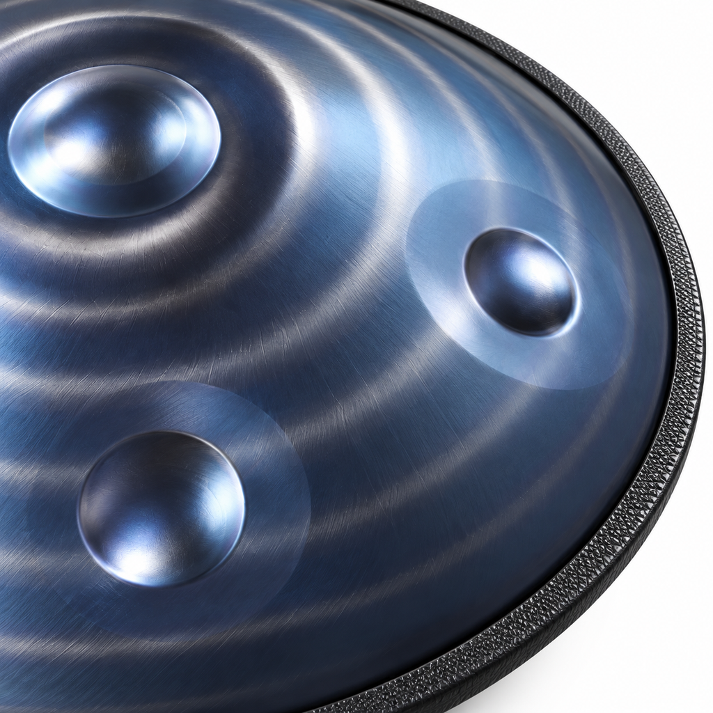 Sillage — Handpan Spiral Ré mineur D Kurd, noir 22 pouces