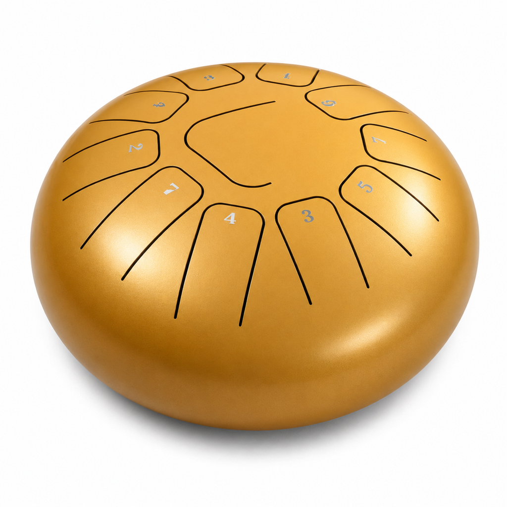 Tongue Drum 11 notes Do majeur — Acier 30 cm