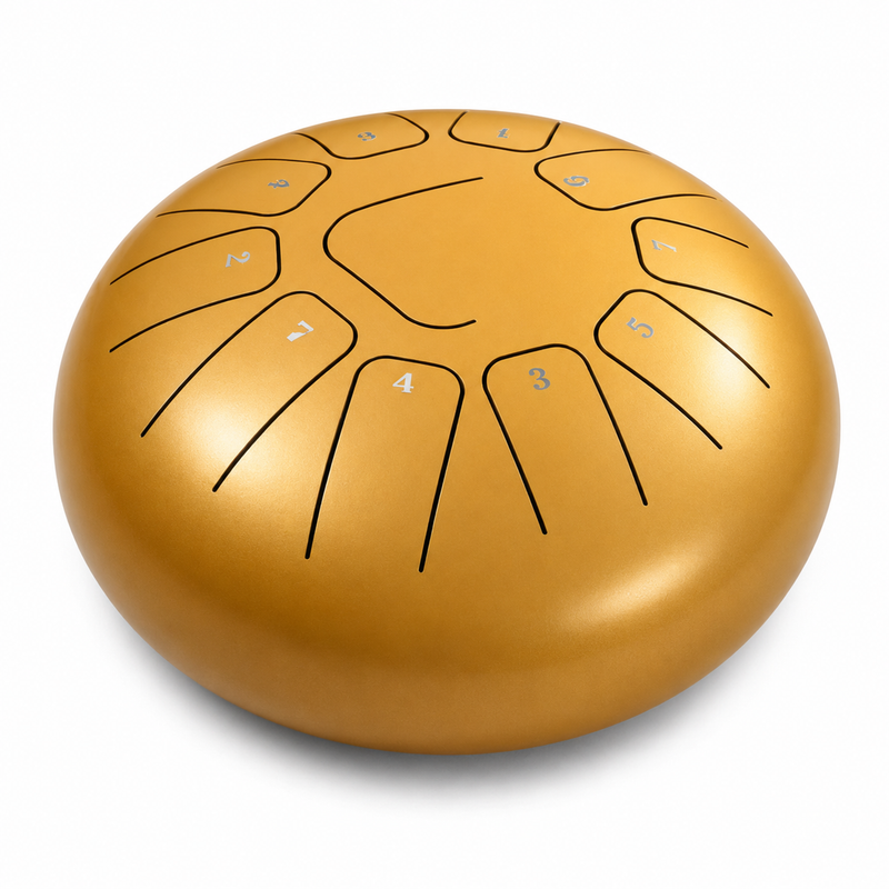 Tongue Drum 11 notes Do majeur — Acier 30 cm