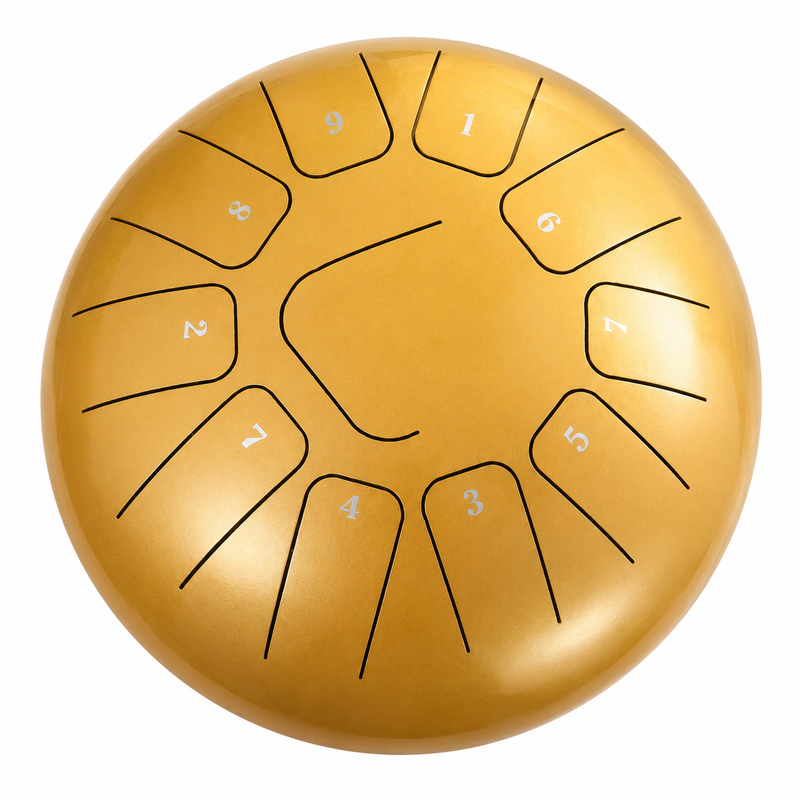 Tongue Drum 11 notes Do majeur — Acier 30 cm