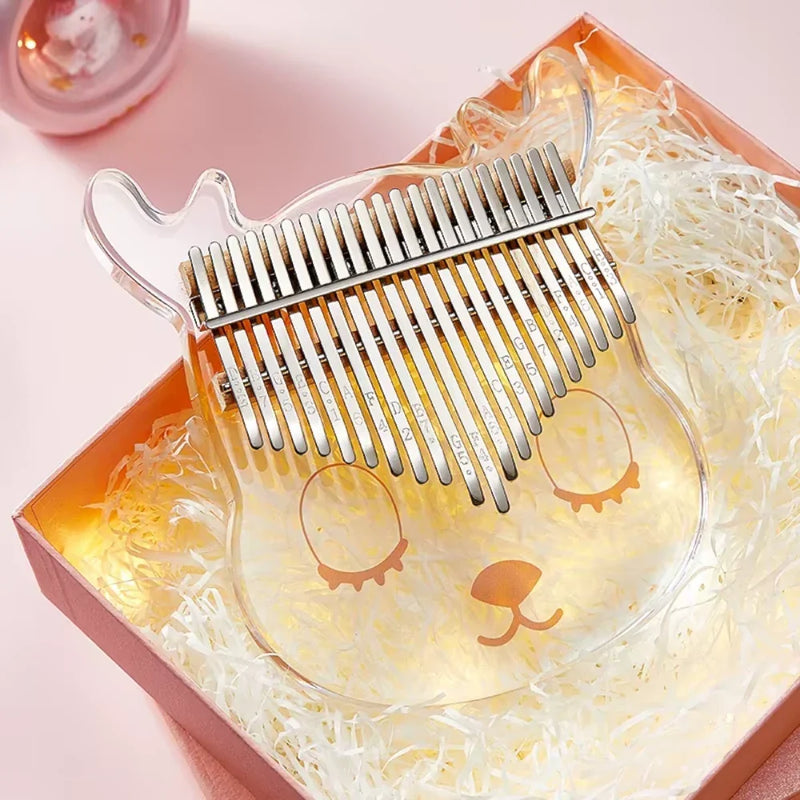 Kalimba transparent, motif cerf