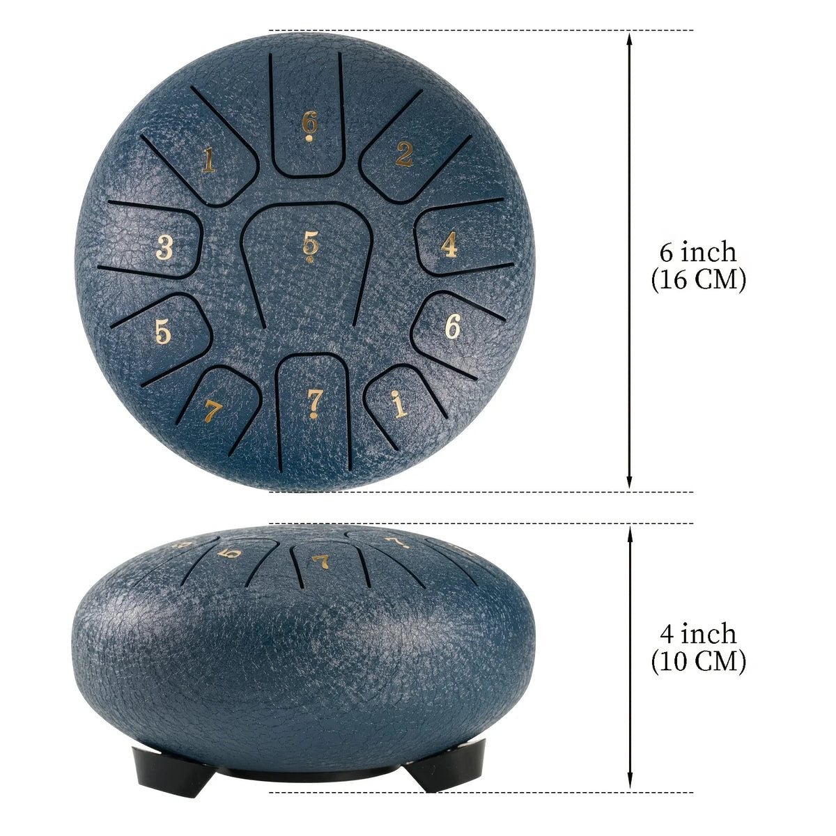 Contenu du coffret tongue drum : sac, mailloches, protège-doigts et livret